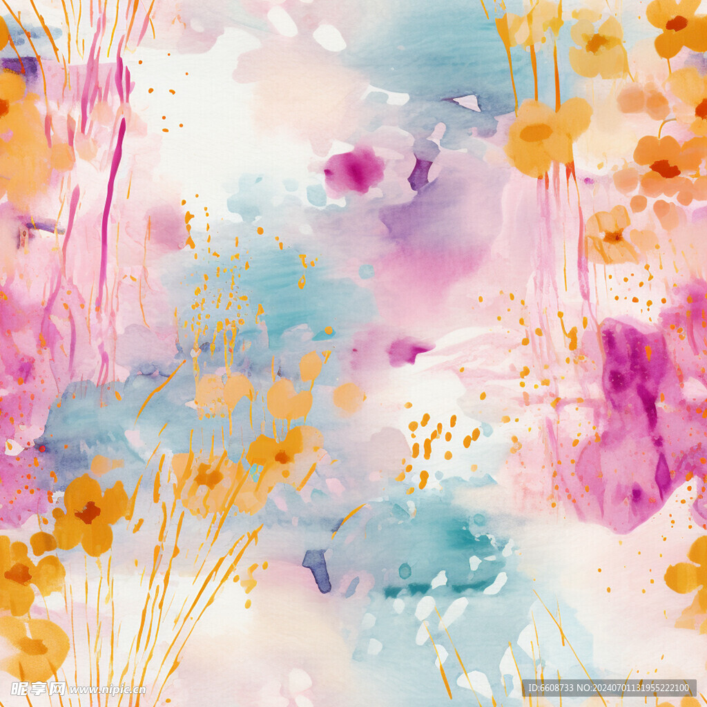 花朵鲜花水彩画