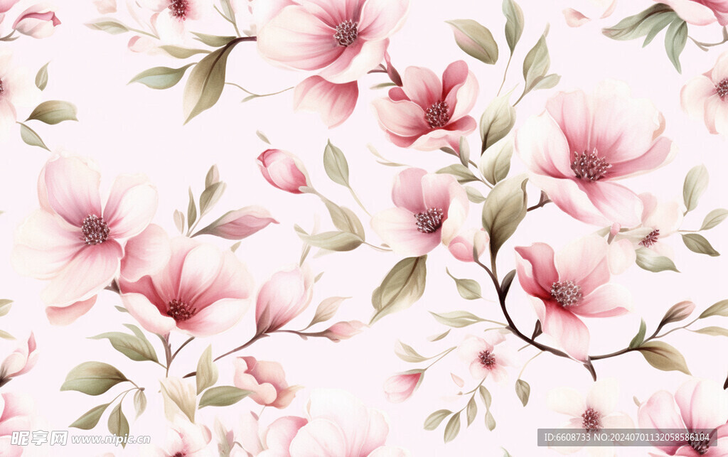 花朵鲜花水彩画