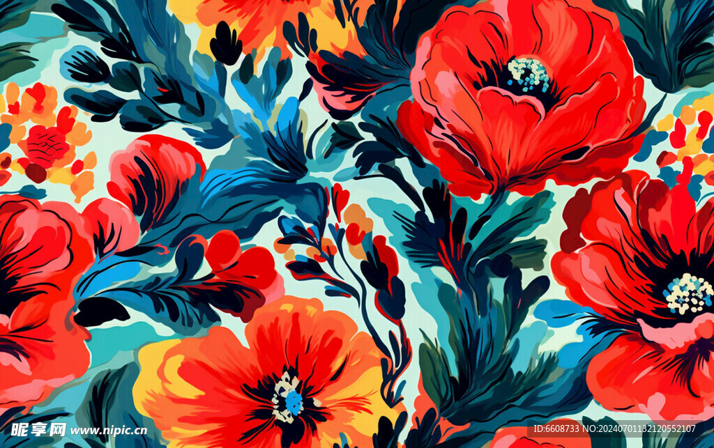 花朵鲜花水彩画