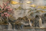 复古立体中国风石雕壁画装饰画