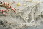 立体复古中国风版画装饰画