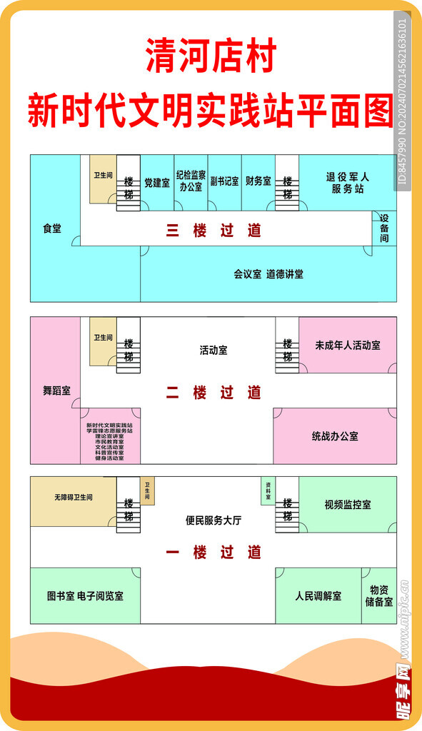 文明实践站平面图展板