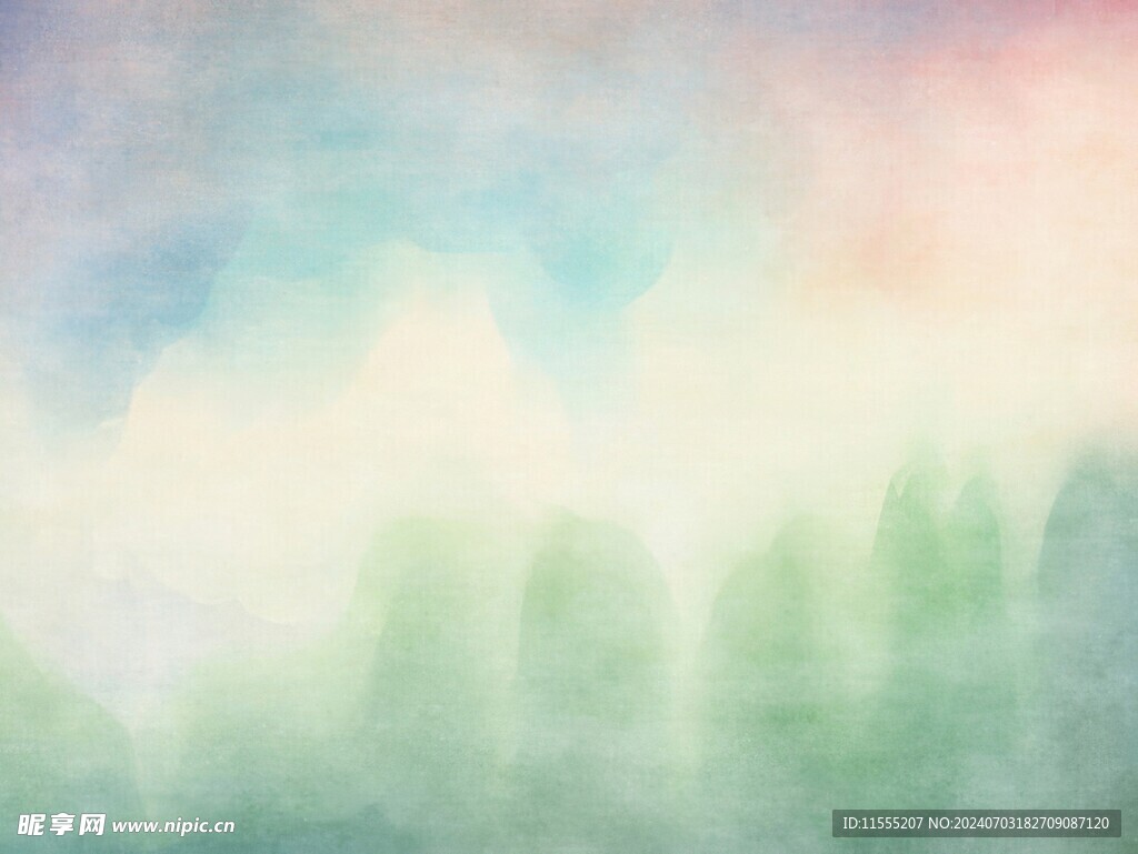 创意水彩抽象艺术画水彩晕染
