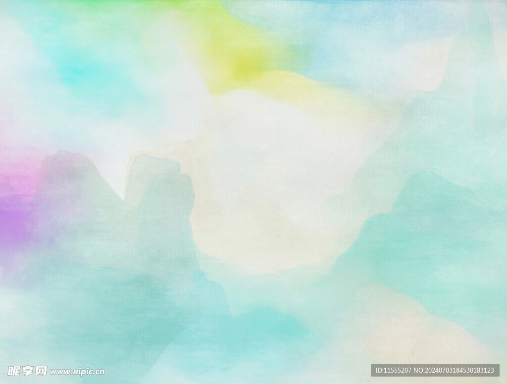 创意水彩抽象艺术画水彩晕染