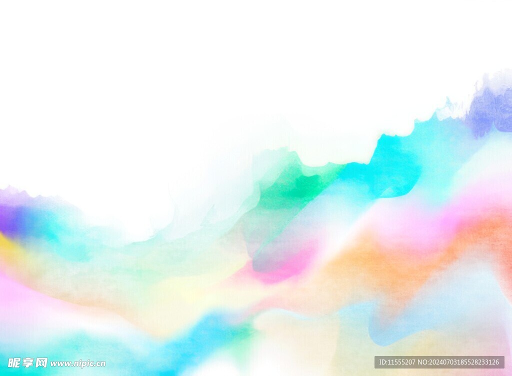 创意水彩抽象艺术画水彩晕染