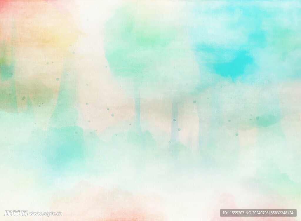 创意水彩抽象艺术画水彩晕染