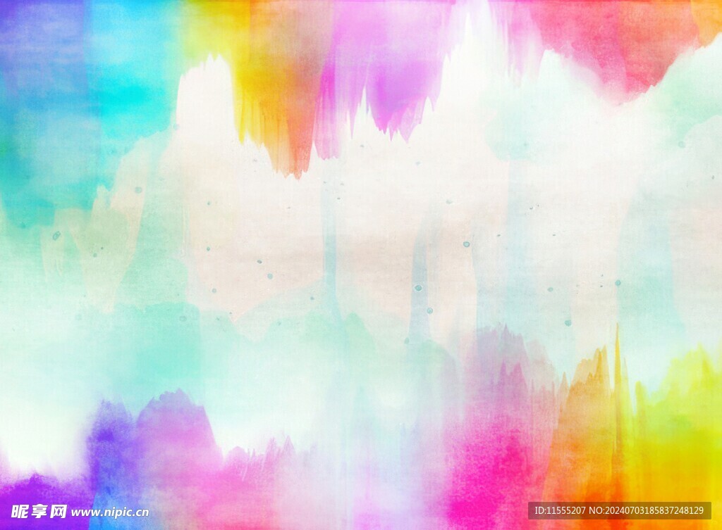 创意水彩抽象艺术画水彩晕染