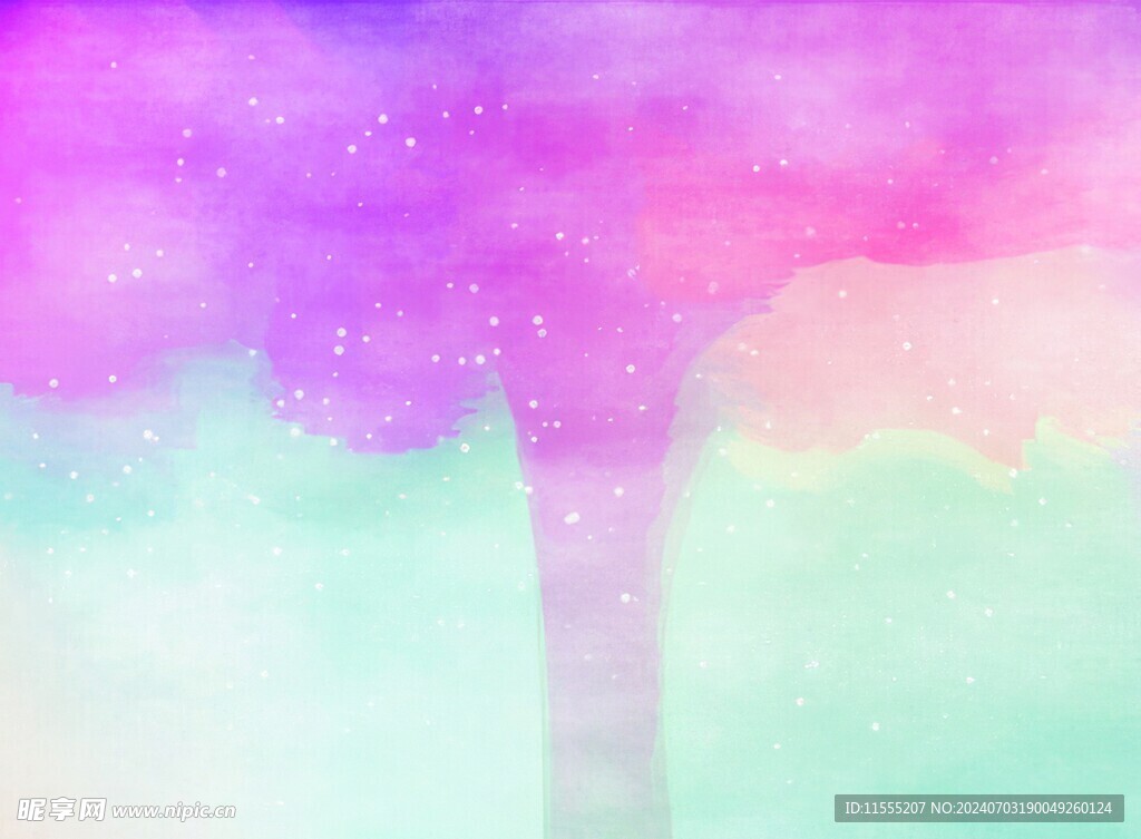 创意水彩抽象艺术画水彩晕染
