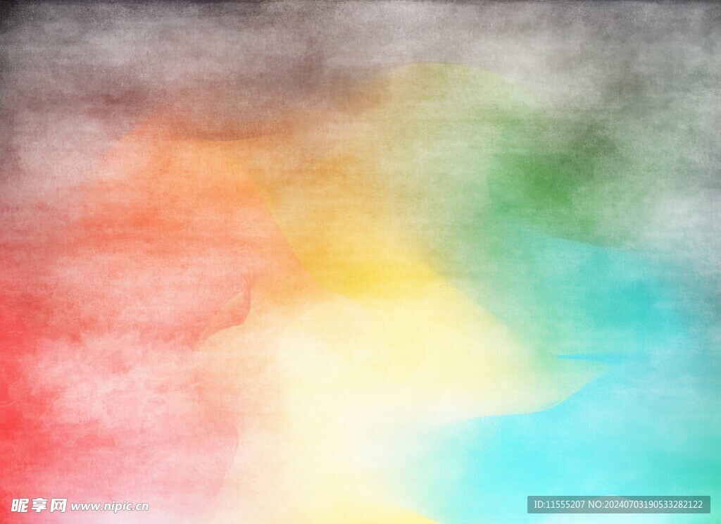 创意水彩抽象艺术画水彩晕染
