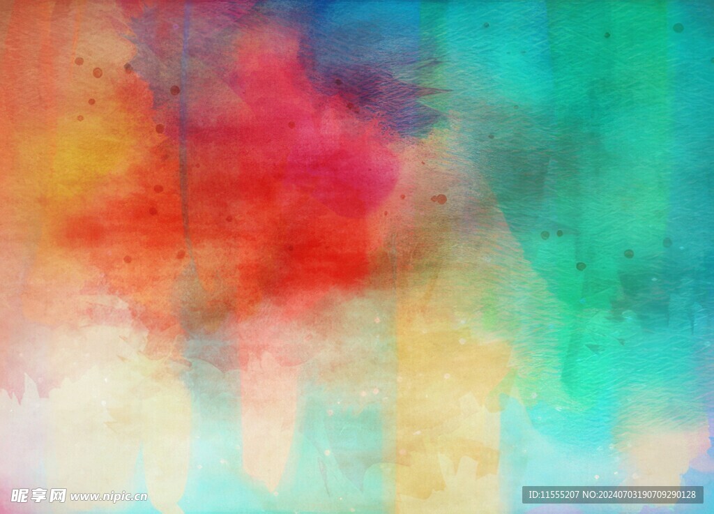 创意水彩抽象艺术画水彩晕染