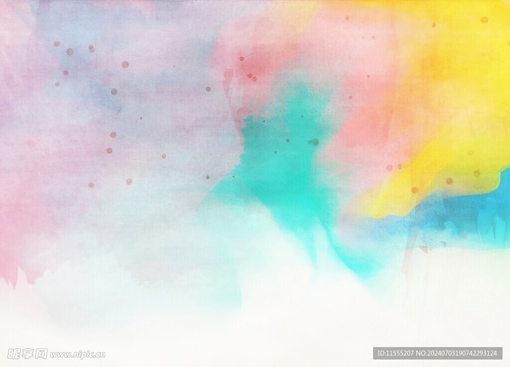 创意水彩抽象艺术画水彩晕染