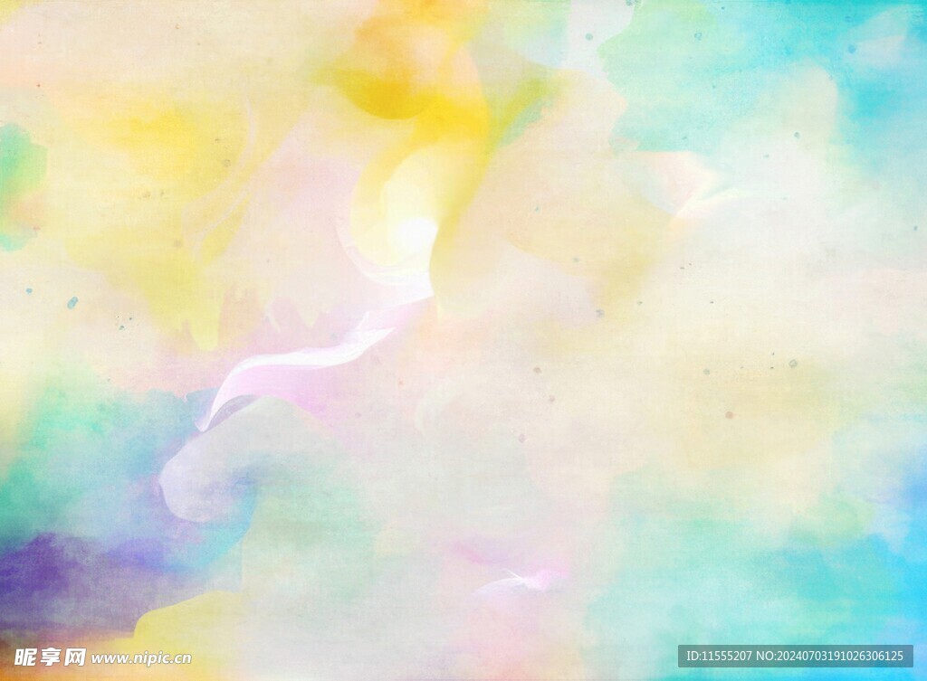 创意水彩抽象艺术画水彩晕染