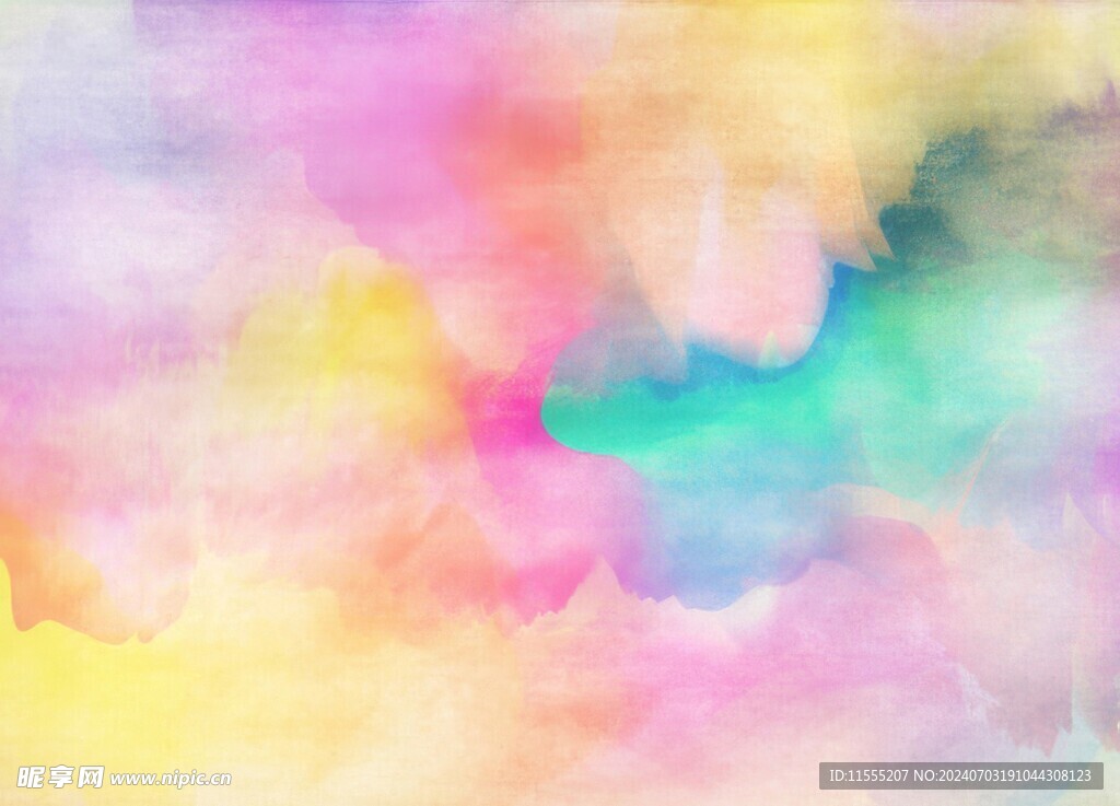 创意水彩抽象艺术画水彩晕染