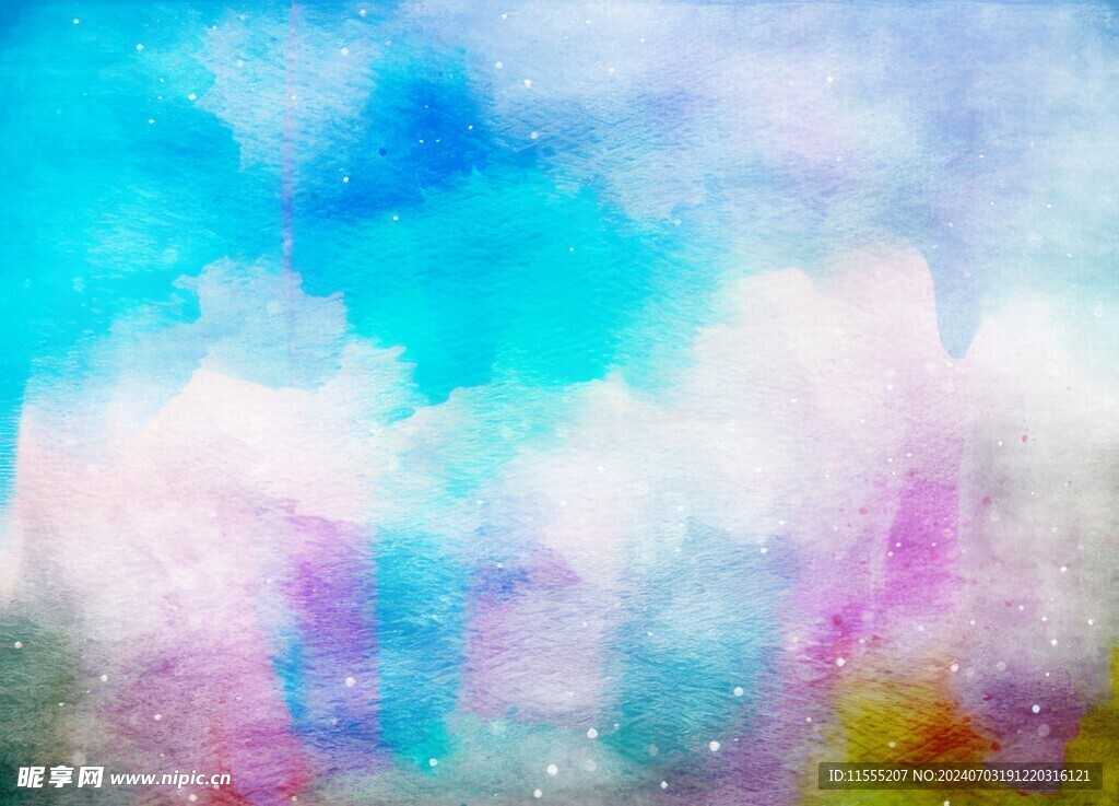 创意水彩抽象艺术画水彩晕染