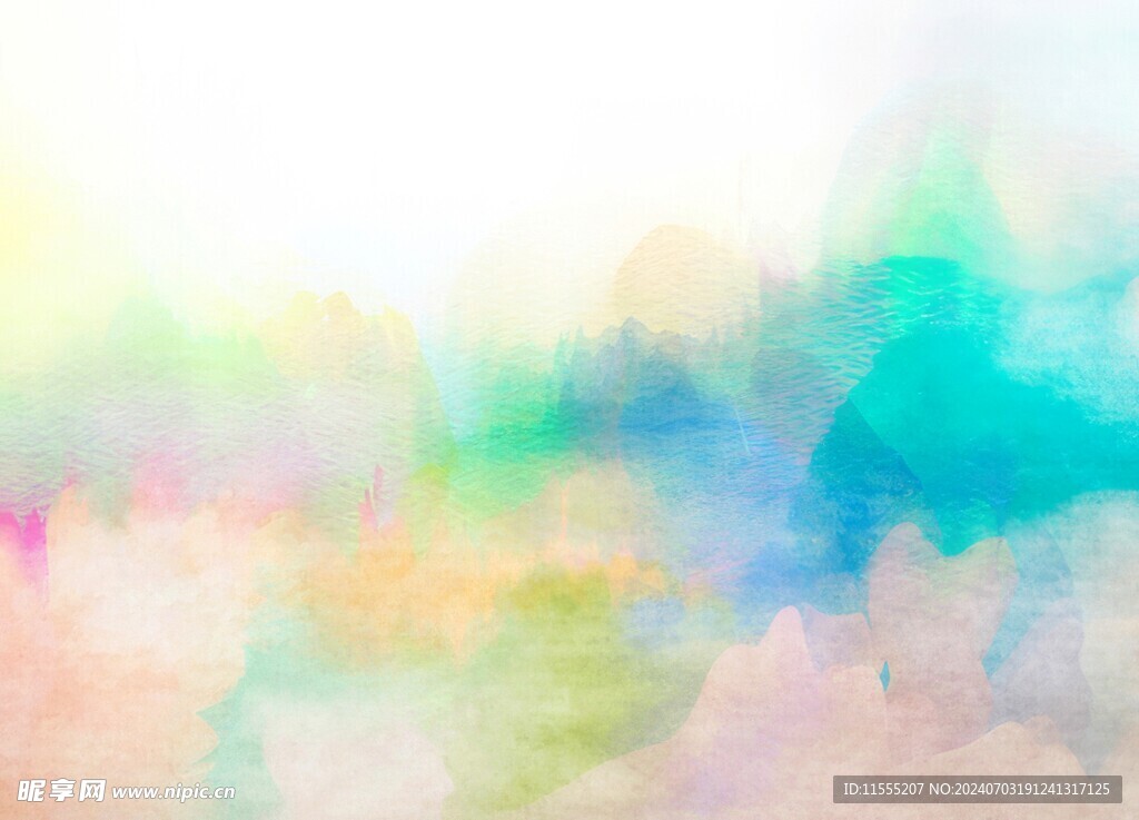创意水彩抽象艺术画水彩晕染