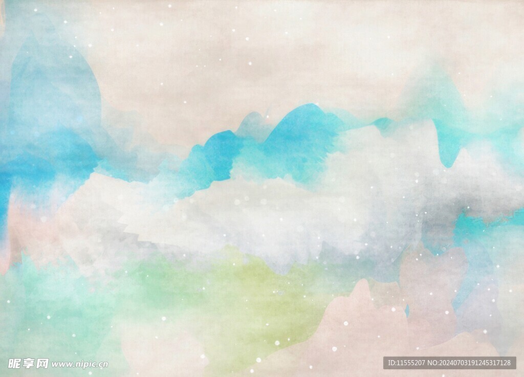 创意水彩抽象艺术画水彩晕染