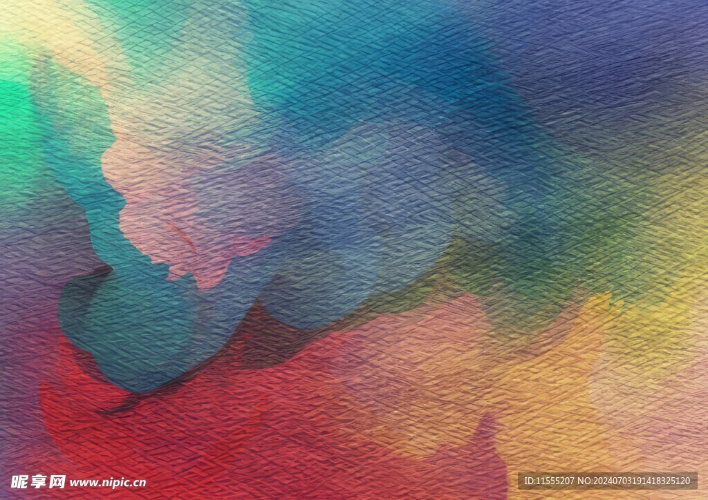 创意水彩抽象艺术画水彩晕染