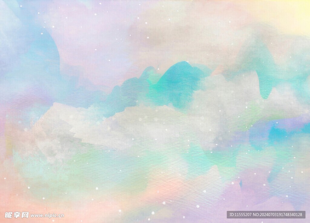 创意水彩抽象艺术画水彩晕染