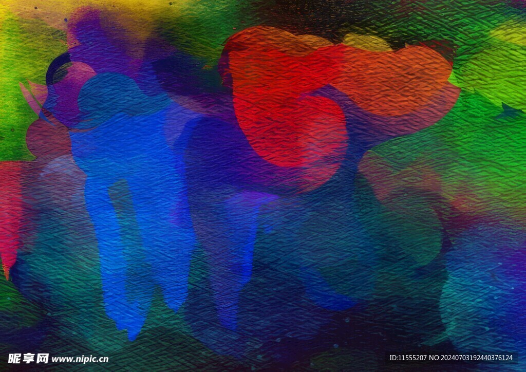 创意水彩抽象艺术画水彩晕染