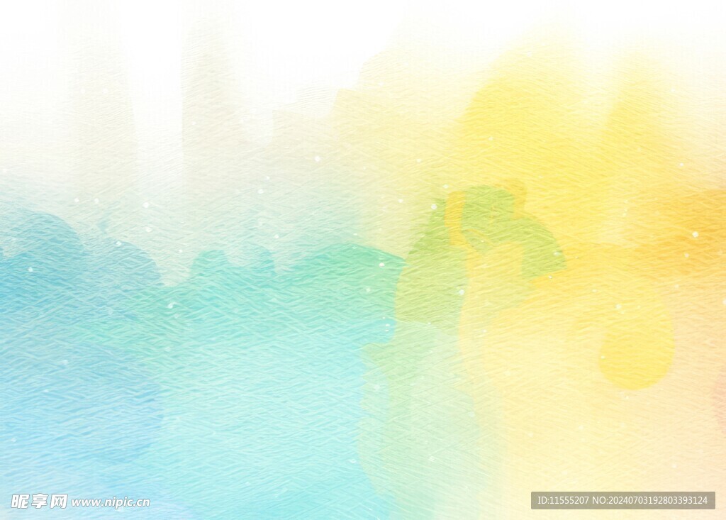 创意水彩抽象艺术画水彩晕染