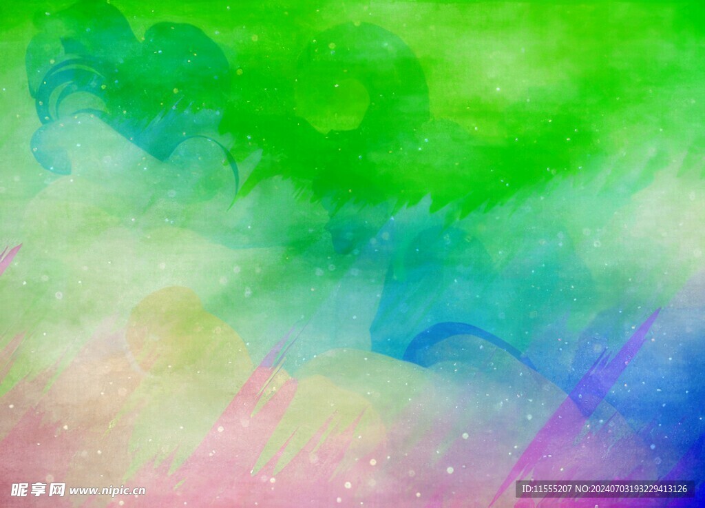 创意水彩抽象艺术画水彩晕染