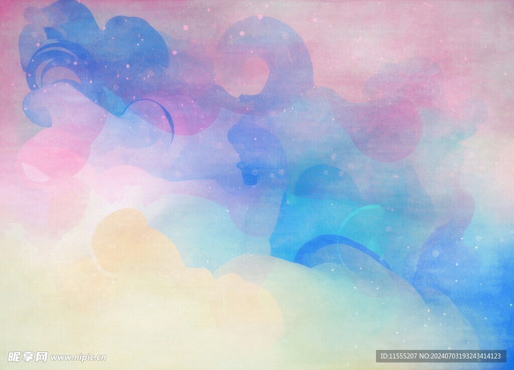 创意水彩抽象艺术画水彩晕染
