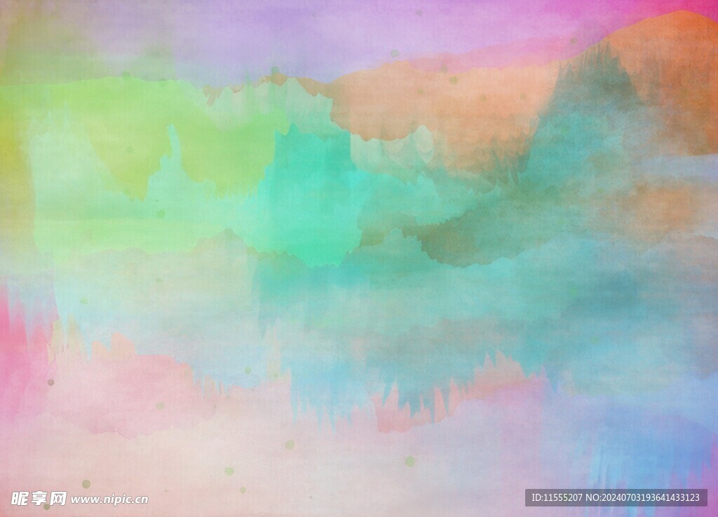 创意水彩抽象艺术画水彩晕染