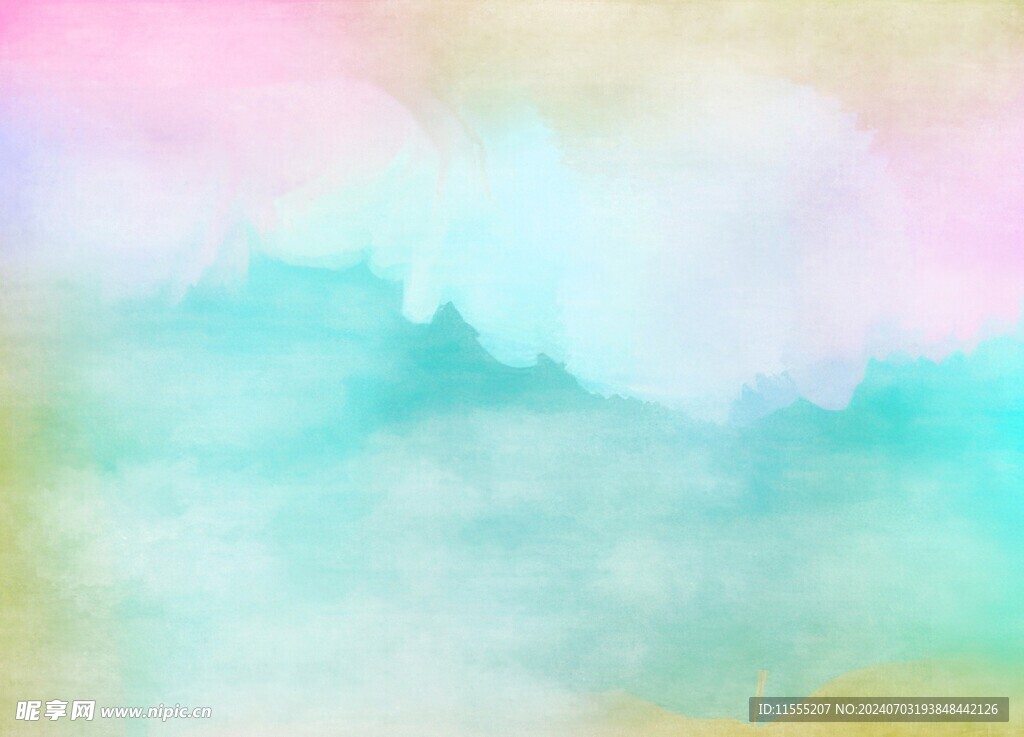 创意水彩抽象艺术画水彩晕染