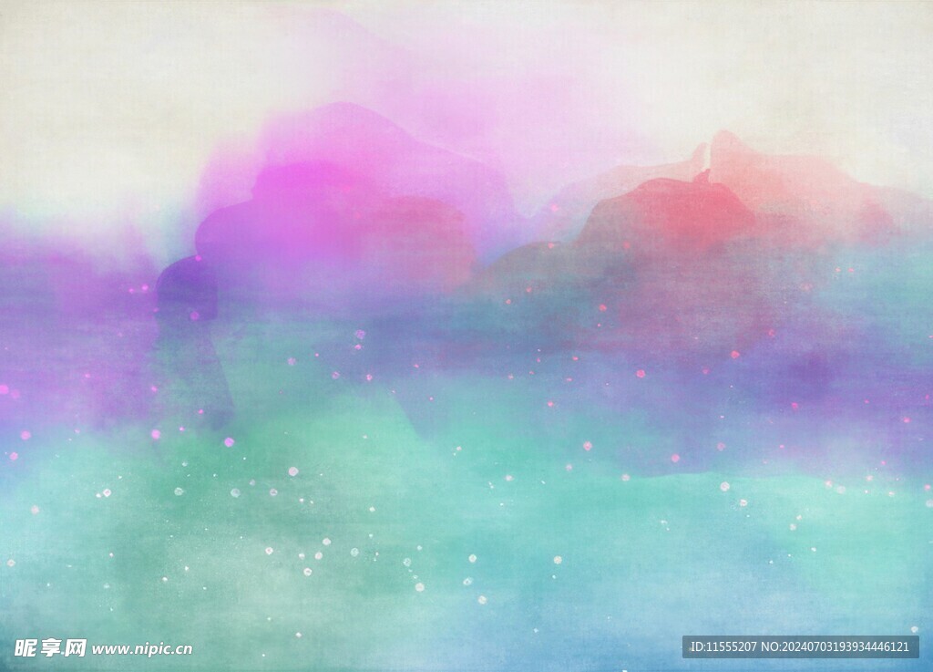 创意水彩抽象艺术画水彩晕染
