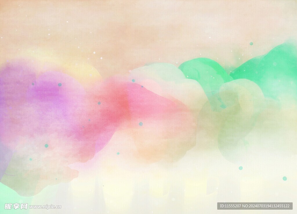 创意水彩抽象艺术画水彩晕染