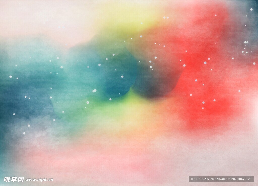 创意水彩抽象艺术画水彩晕染