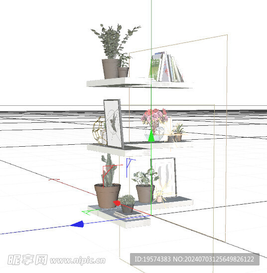 C4D模型 置物架