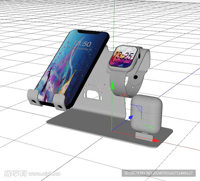 C4D模型 手机架