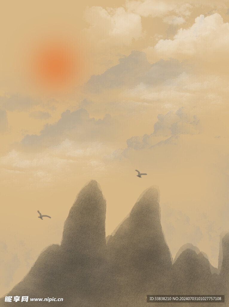 水墨画 