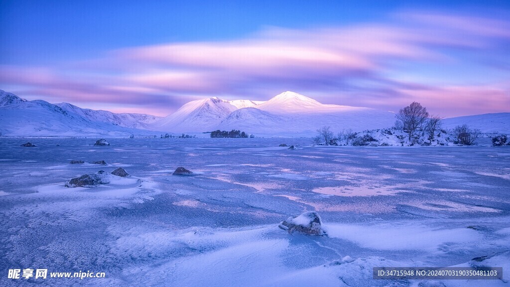 冬天的雪原