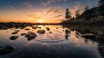 夕阳下的河岸