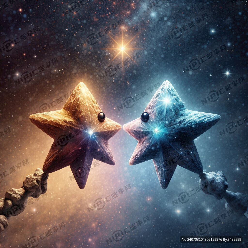 两颗手拉手的小星星