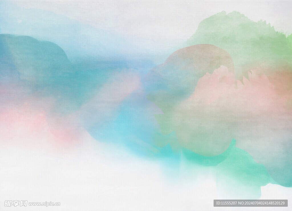 创意水彩抽象艺术画水彩晕染