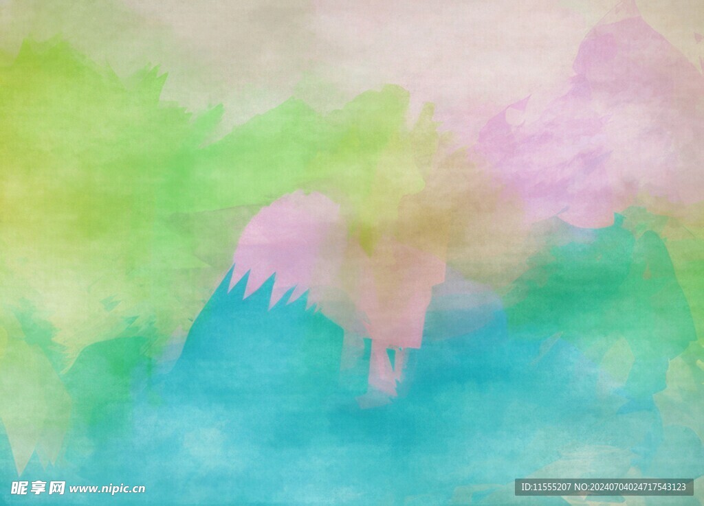 创意水彩抽象艺术画水彩晕染