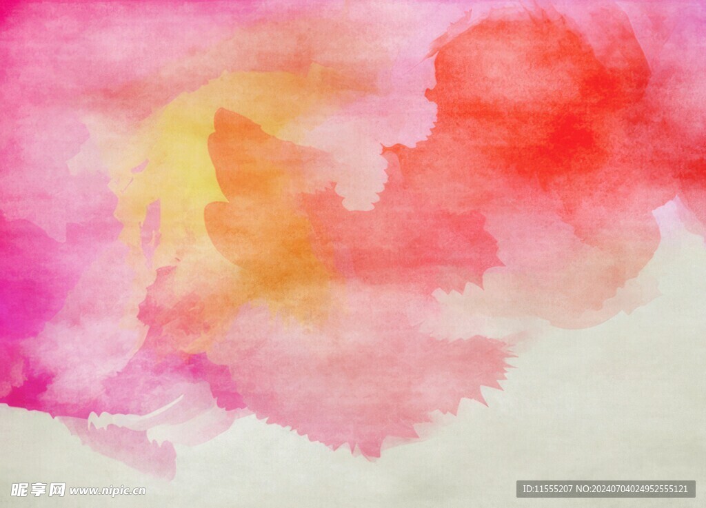 创意水彩抽象艺术画水彩晕染