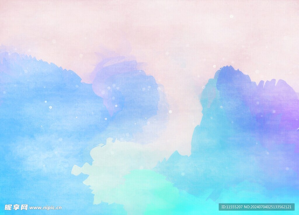创意水彩抽象艺术画水彩晕染