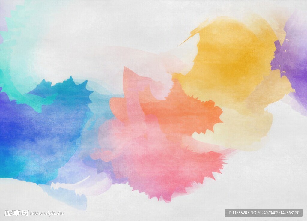 创意水彩抽象艺术画水彩晕染