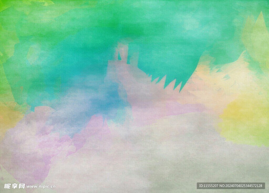 创意水彩抽象艺术画水彩晕染