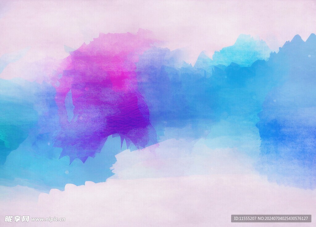 创意水彩抽象艺术画水彩晕染