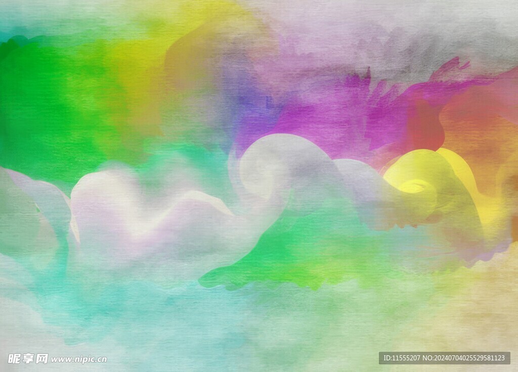 创意水彩抽象艺术画水彩晕染