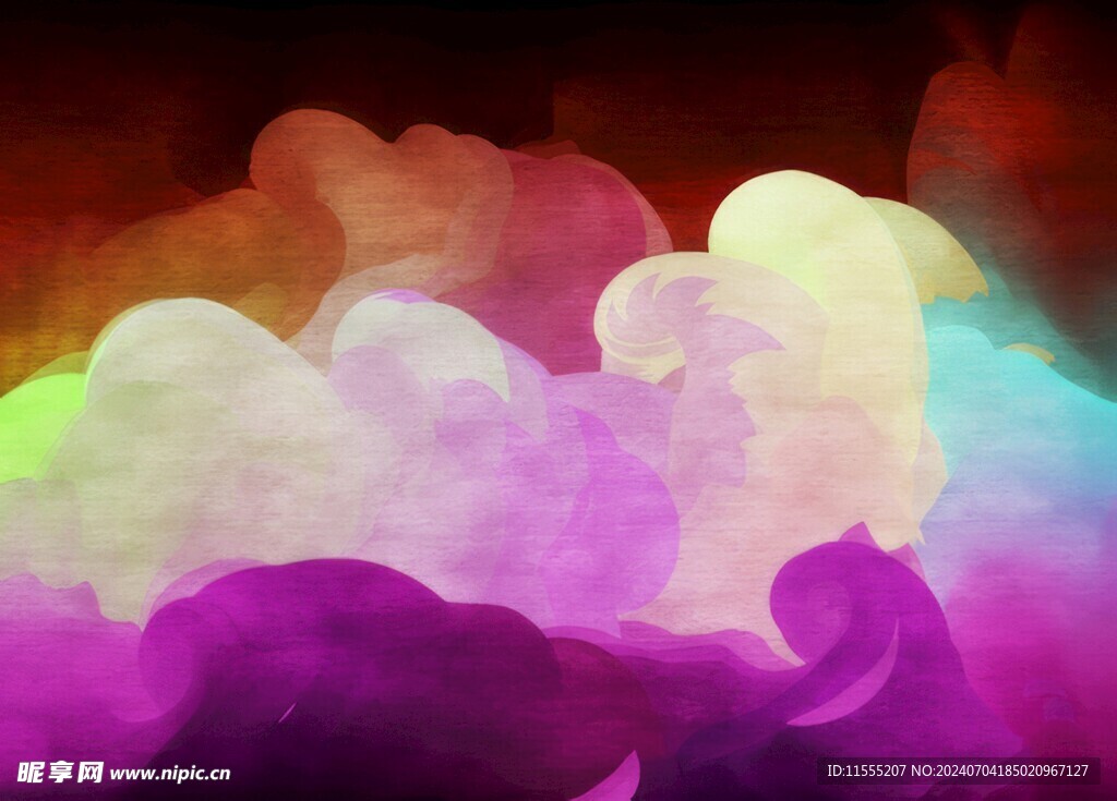 创意水彩抽象艺术画水彩晕染