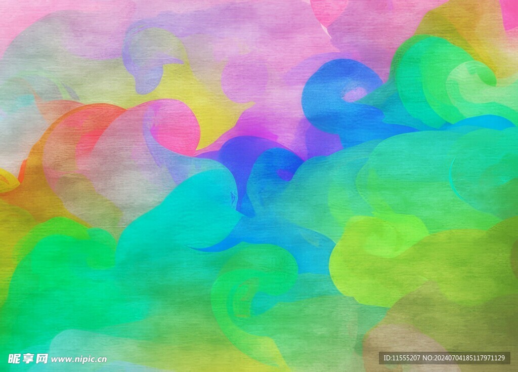 创意水彩抽象艺术画水彩晕染