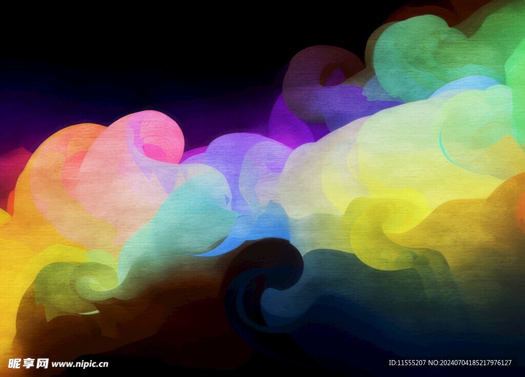 创意水彩抽象艺术画水彩晕染