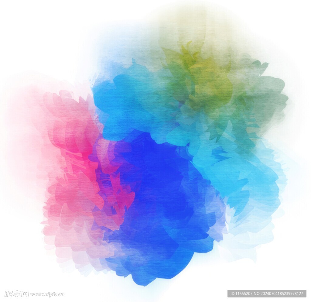 创意水彩抽象艺术画水彩晕染