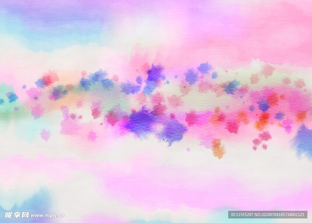 创意水彩抽象艺术画水彩晕染
